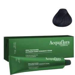 ColoraÇÃo Acquaflora Creme Permanente Vegana 1.1 Preto Azulado 60g