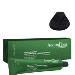 ColoraÇÃo Acquaflora Creme Permanente Vegana 2.0 Preto 60g
