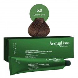 ColoraÇÃo Acquaflora Creme Permanente Vegana 5.0 Castanho Claro 60g