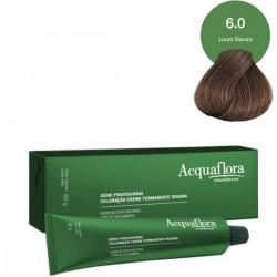 ColoraÇÃo Acquaflora Creme Permanente Vegana 6.0 Louro Escuro 60g