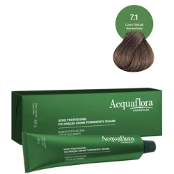 ColoraÇÃo Acquaflora Creme Vegana 7.1 Louro Natural Acinzentado 60g
