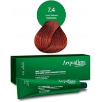 ColoraÇÃo Acquaflora Creme Vegana 7.4 Louro Natural Acobreado 60g
