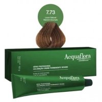 ColoraÇÃo Acquaflora Creme Vegana 7.73 Louro Natural Marrom Dourado 60g