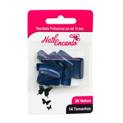 Unhas PostiÇas Nail Encanto Azul 28un