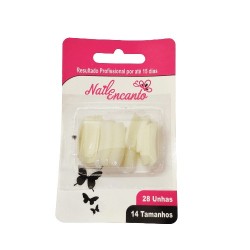 Unhas PostiÇas Nail Encanto Colors PÉrola Longa 24un