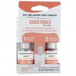 Casco De Cavalo Trop Care Kit Selagem Da Unha 9ml 2un