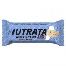 Barra De ProteÍna Nutrata Whey Grego Bar Cookies Cream 40g