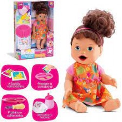Boneca Divertoys My Little Collection Primeira Papinha