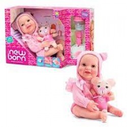 Boneca Divertoys New Born Collection Body Rosa