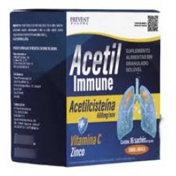Acetil AcetilcisteÍna Granulado Sabor Laranja 600mg 16 SachÊs 5g