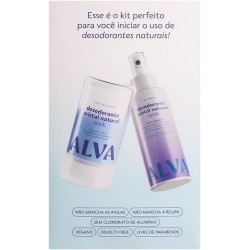 Desodorante Alva Cristal Natural Stick 120g+desodorante Spray 120ml