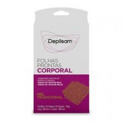 Folhas DepilatÓria Depilsam Corporal Mel 10 Pares