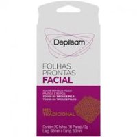 Folhas DepilatÓria Depilsam Facial Mel 10 Pares