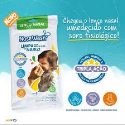 LenÇo Nasal Umedecido Nosewash Com Soro FisiolÓgico 20un