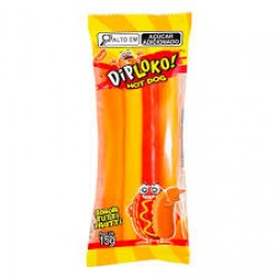 Bala De Gelatina Dip Loko Hot Dog Tutti Frutti 15g