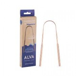 Raspador De Lingua Alva Cobre Antibacteriano