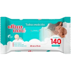 Lenço Umedecido Meu Nenê 140un. 140 Unidades Ph Balanceado_#44; Fórmula Hipoalergênica E Sem álcool_#44; Ideal Para Pele