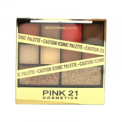 Paleta De Sombras Pink 21 Foxy Glitter Ref.cs2977