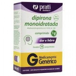 Dipirona Monoidratada 1 G ? Caixa Com 10 Comprimidos (genérico). Analgésico E Antitérmico Conforme Bula. Consulte A Bula