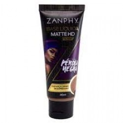 Base LÍquida Matte Zanphy Hd PÉrola Negra 40 30ml