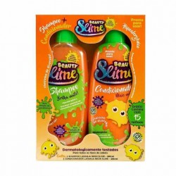 Kit Shampoo+condicionador Beauty Slime Laranja Neon 200ml