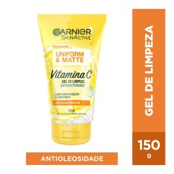 Gel De Limpeza Garnier Uniform E Matte Vitamina C 150g