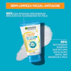 Limpeza Facial Esfoliante Garnier Uniform E Matte 3em1 120g