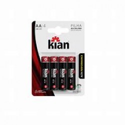 Pilha Kian Alcalina Aa 4un