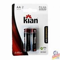 Pilha Kian Alcalina Aaa Palito 2un