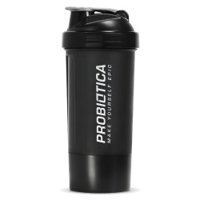 Coqueteleira Probiotica Premium 2 Compartimentos Preta 500ml