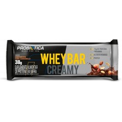 Barra Whey Bar Probiotica Creamy Amendoim Com Caramelo 38g