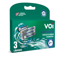 Carga Voi Aparelho De Barbear 3 LÂminas 2un
