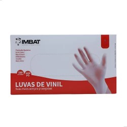 Luva De Vinil Imbat Imcolor Sem PÓ 7p 100un