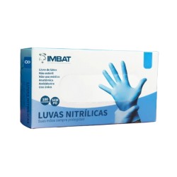 Luva NitrÍlica Imbat Azul Sem PÓ 7p 100un