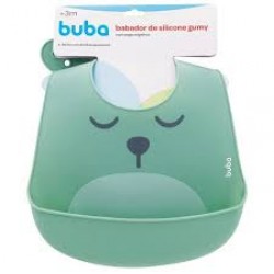 Babador Buba Silicone Com Pega Migalhas Gumy Verde Ref.12094