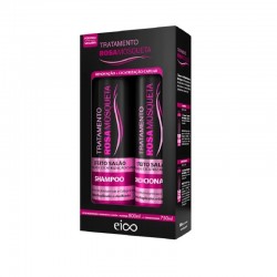 Shampoo+condicionador Eico Efeito SalÃo Rosa Mosqu 800+750ml
