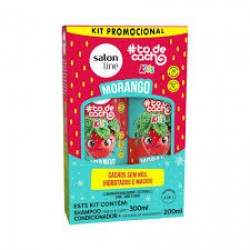 Shampoo+condicionador Salon Line #todecacho Kids Morango 300ml + 200ml