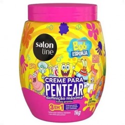 Creme De Pentear Salon Line Kids Bob Esponja 3em1 DefiniÇÃo MÁxima 1kg