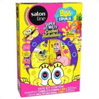 Kit Salon Line Bob Esponja Cachos Hidratados Shampoo 300ml + Creme Multifuncional 300ml