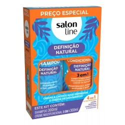 Kit Salon Line DefiniÇÃo Natural Shampoo+cr Multifuncional 300ml