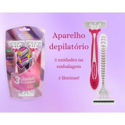 Aparelho De Barbear Iamo Premium Woman Kit 3un 3 Laminas