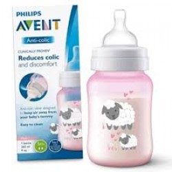 Mamadeira Philips Avent Anti-cÓlica 330ml+bico Rosa Scd809/29